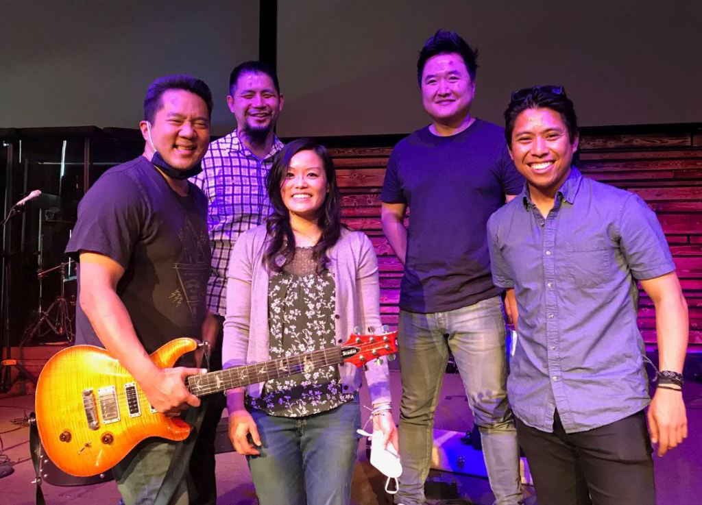 The band NOS, above, is set to perform Friday at Veterans Community Plaza for First Friday.