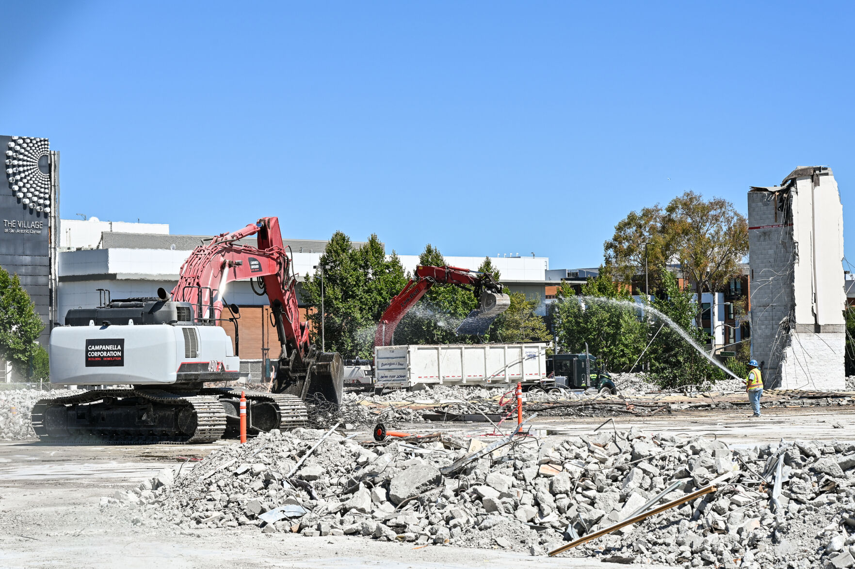 Only rubble remained of the San Antonio Shopping Center last week as crews prepared the area known by the school district as the “Tenth Site.”
