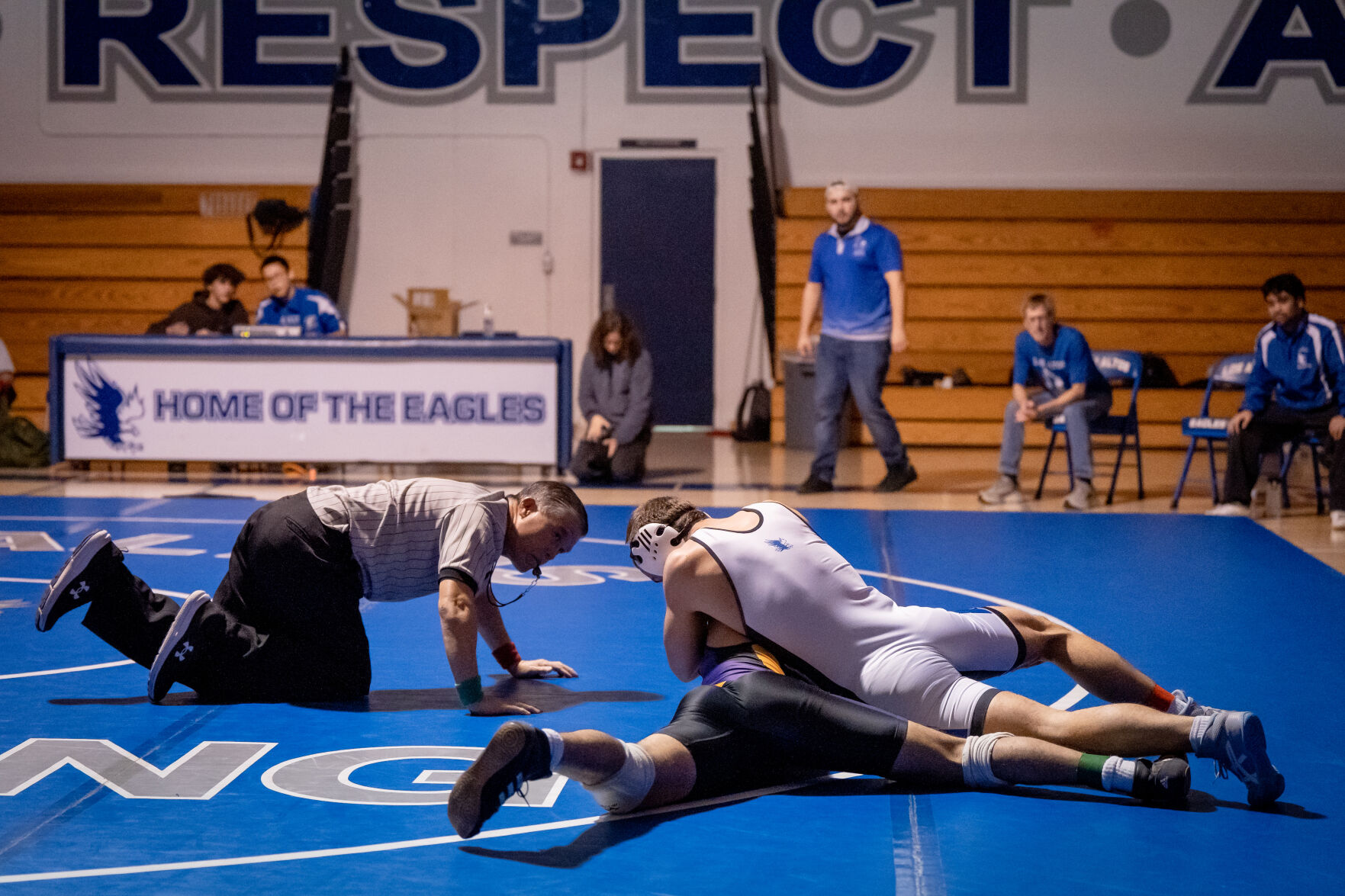 Los Altos wrestler Illia Borschenko in a meet.