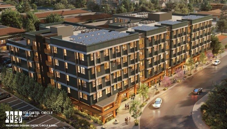 The proposed all-affordable housing project at 330 Distel Circle, the first of its kind in Los Altos, awaits council approval.