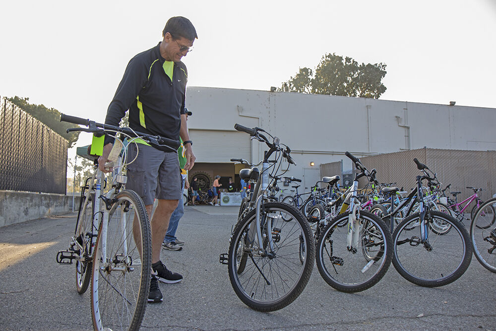 Mountain View's Hope's Corner picks up 30 refurbished bikes from Silicon Valley Bicycle Exchange after a Saturday volunteer day.