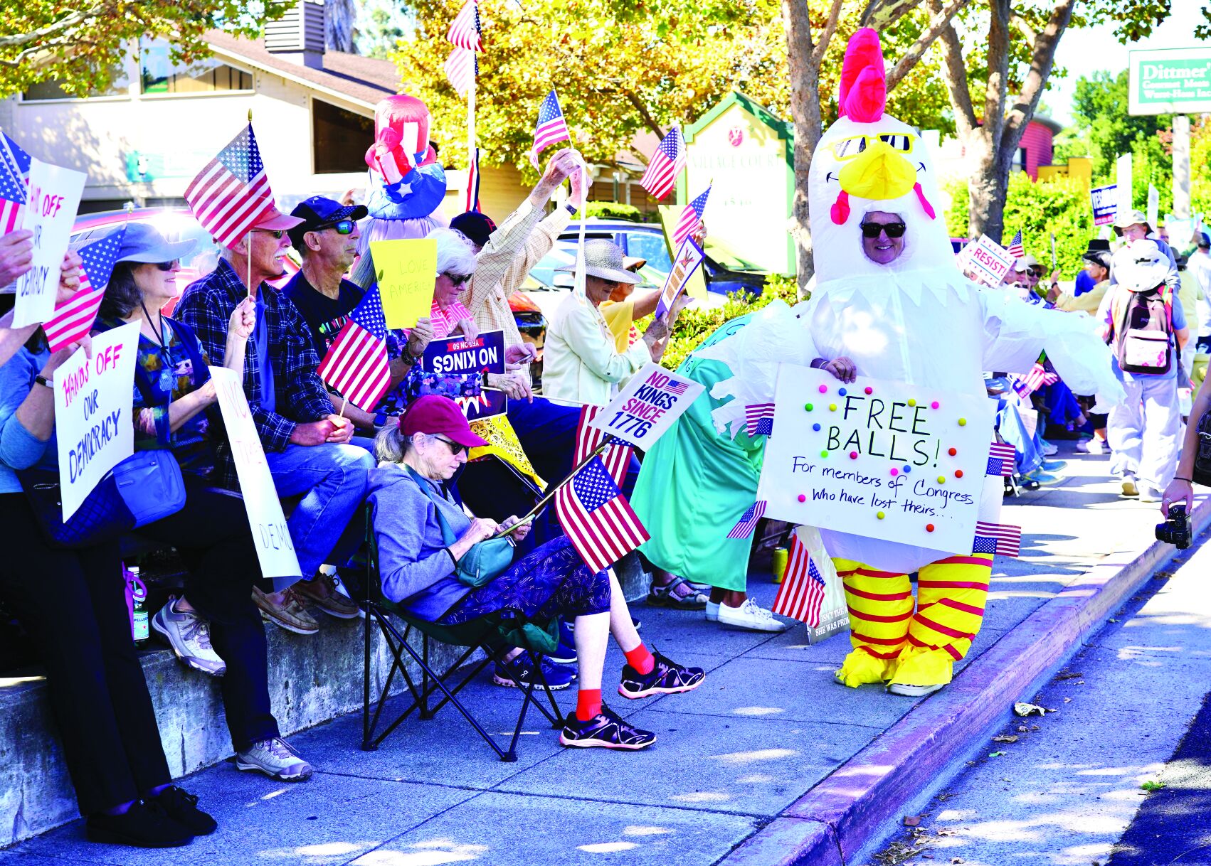 More than 1,000 protesters turned out in Mountain View and Los Altos Saturday.