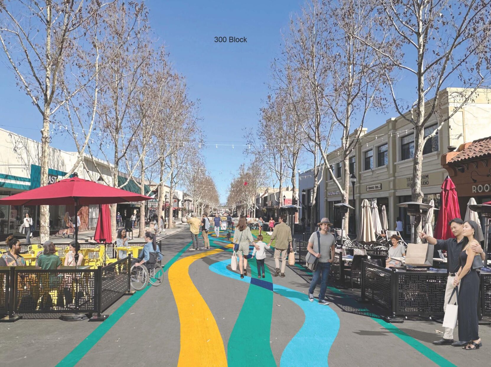 City officials hope the Ribbons beautification project, set for Mountain View's Castro Street Pedestrian Mall, will increase visitor numbers to downtown.