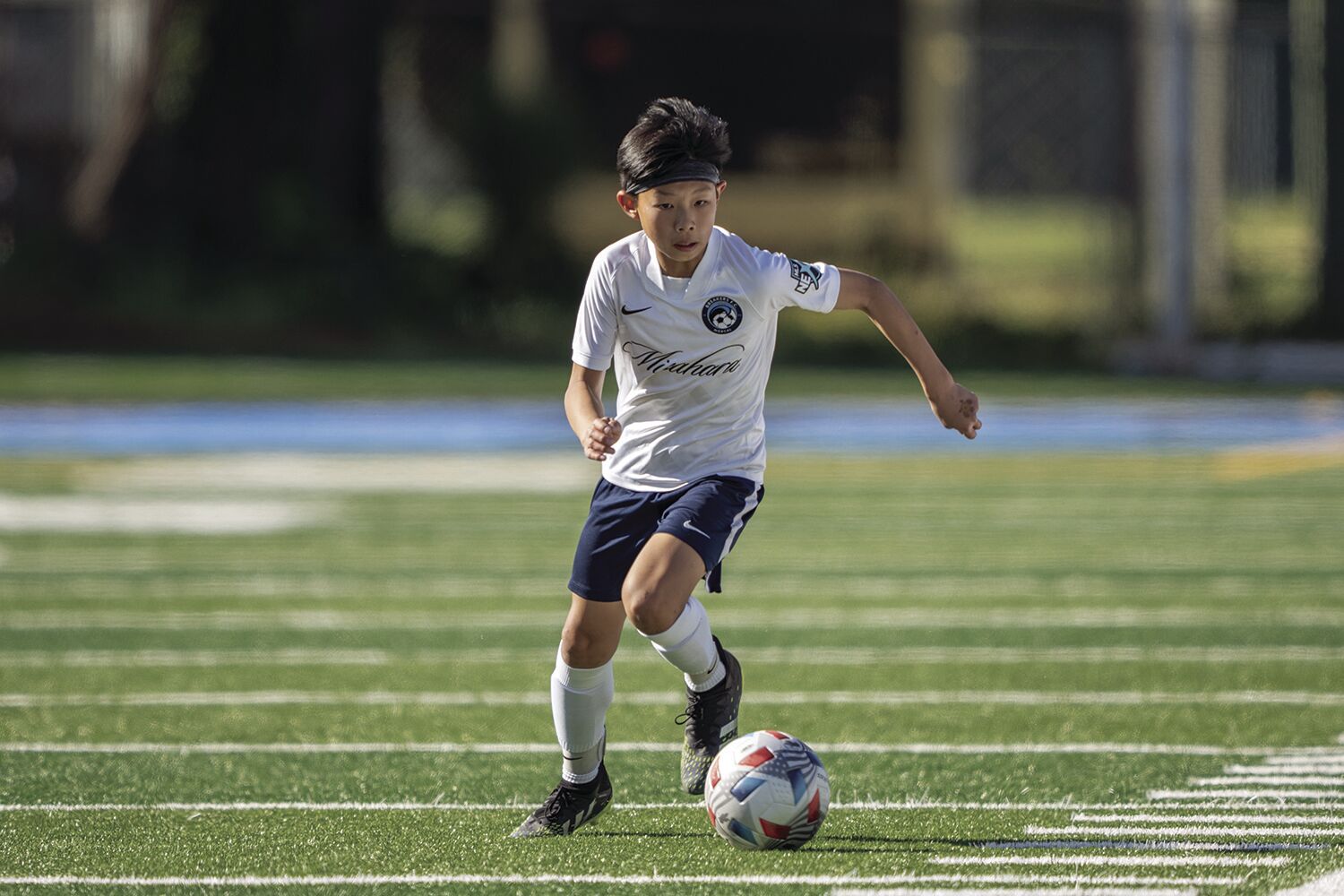 Ethan Ling of Los Altos controls the ball in a recent soccer game with his club team.