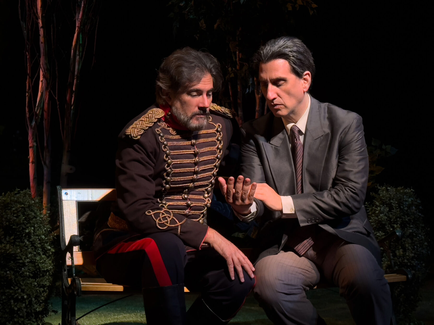 Jonathan Silvestri will play Tsar Nicholas II and Hershey Felder will play Sergei Rachmaninoff in TheatreWorks Silicon Valley’s “Hershey Felder Jonathan Silvestri: Rachmaninoff and the Tsar,” performing Jan. 10 - Feb. 9.
