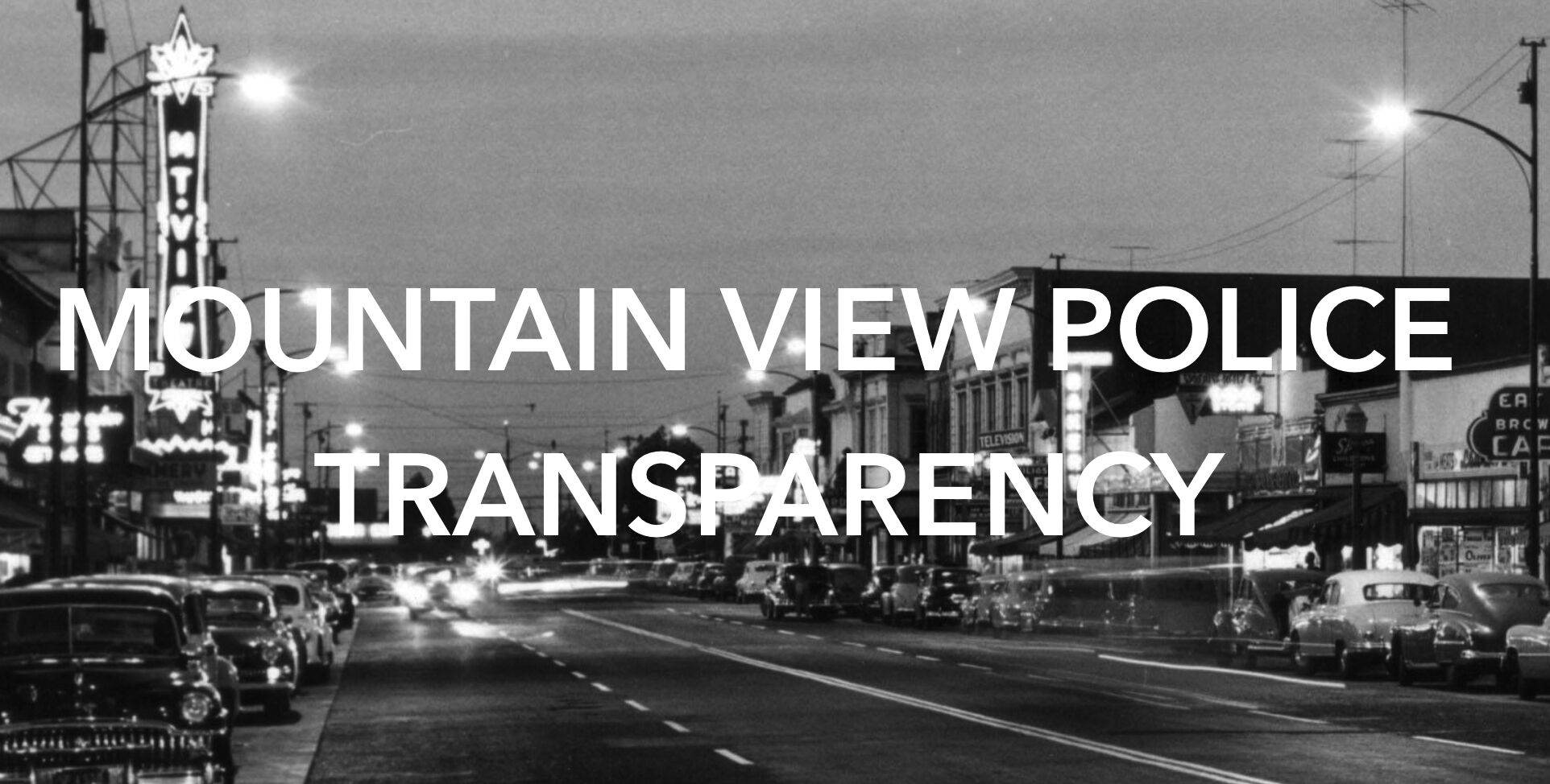 The city’s new dashboard transparency website features a photo of old downtown Mountain View.