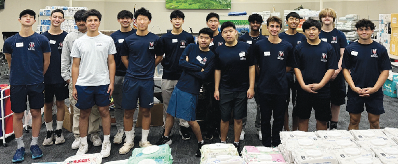 Young men of YMSL Rancho helped reorganize the Sunday Friends headquarters.