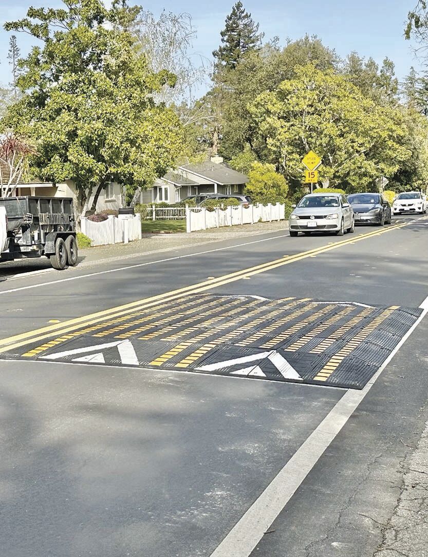 Motorists are swerving around the newly installed single-lane speed tables on Cuesta Drive, raising safety concerns.