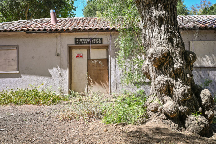 The Halsey House, shuttered since 2008, remains in limbo in Redwood Grove.