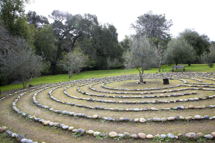 Megan V. Winslow/Town CrierDesigned by a past retreatant, the labyrinth at El Retiro offers a peaceful spot for reflection and meditation.