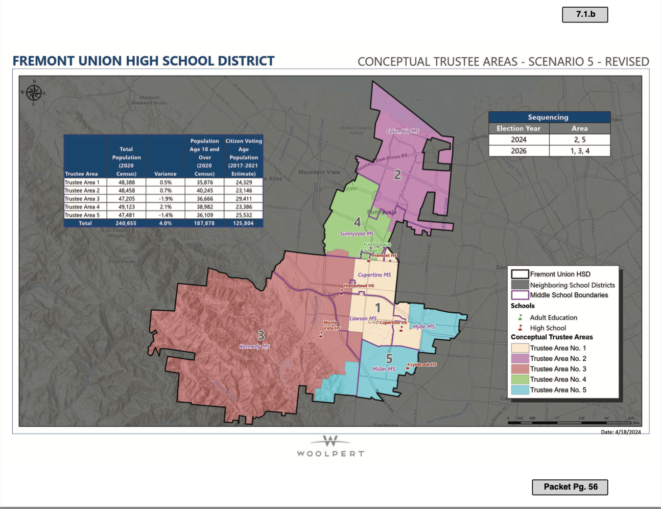 In Fremont Union High School District’s approved trustee area map, south Los Altos is within trustee area three, sharing the region with portions of Cupertino and Sunnyvale. The seat will go up for election in 2026.