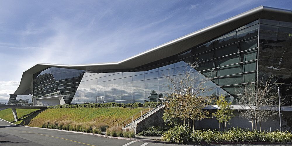 Photographer Richard Adler’s image of the Nvidia Endeavor Building, above, is among the works on display at the Los Altos History Museum’s new exhibition.