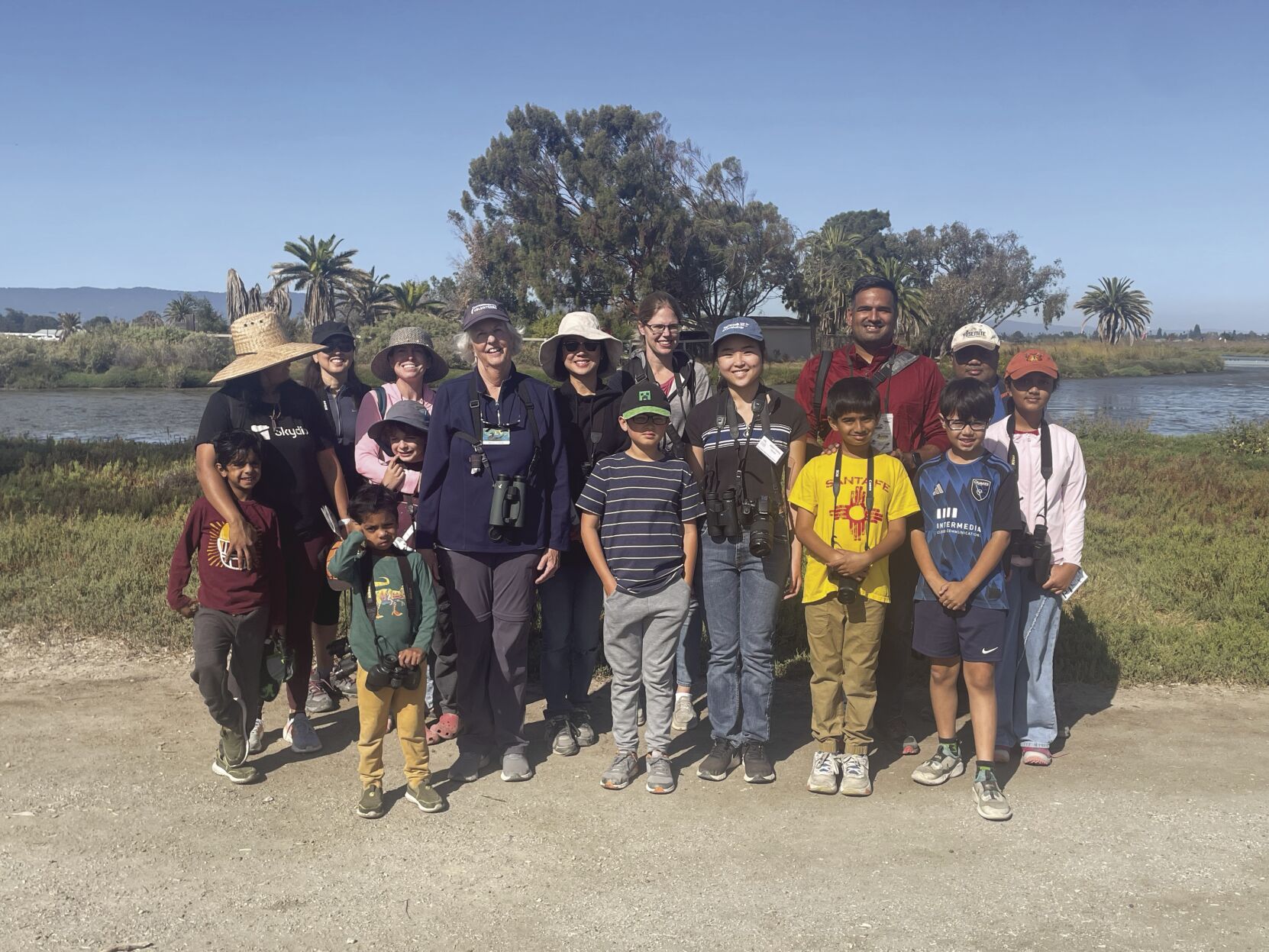 Young nature lovers and their parents meet for a field trip to the Palo Alto Baylands Nature Preserve with the Santa Clara Valley Audubon Society Young Birders Club last month.