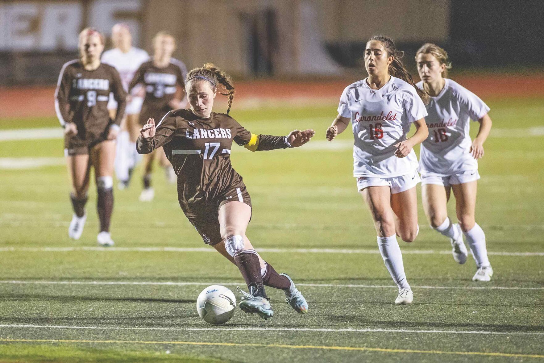 St. Francis High’s Kaya Rosa controls the ball in Saturday’s NorCal Division I final. She scored the winning goal in the game.