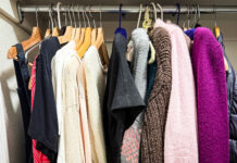 Looking through closet with an eye towards giving