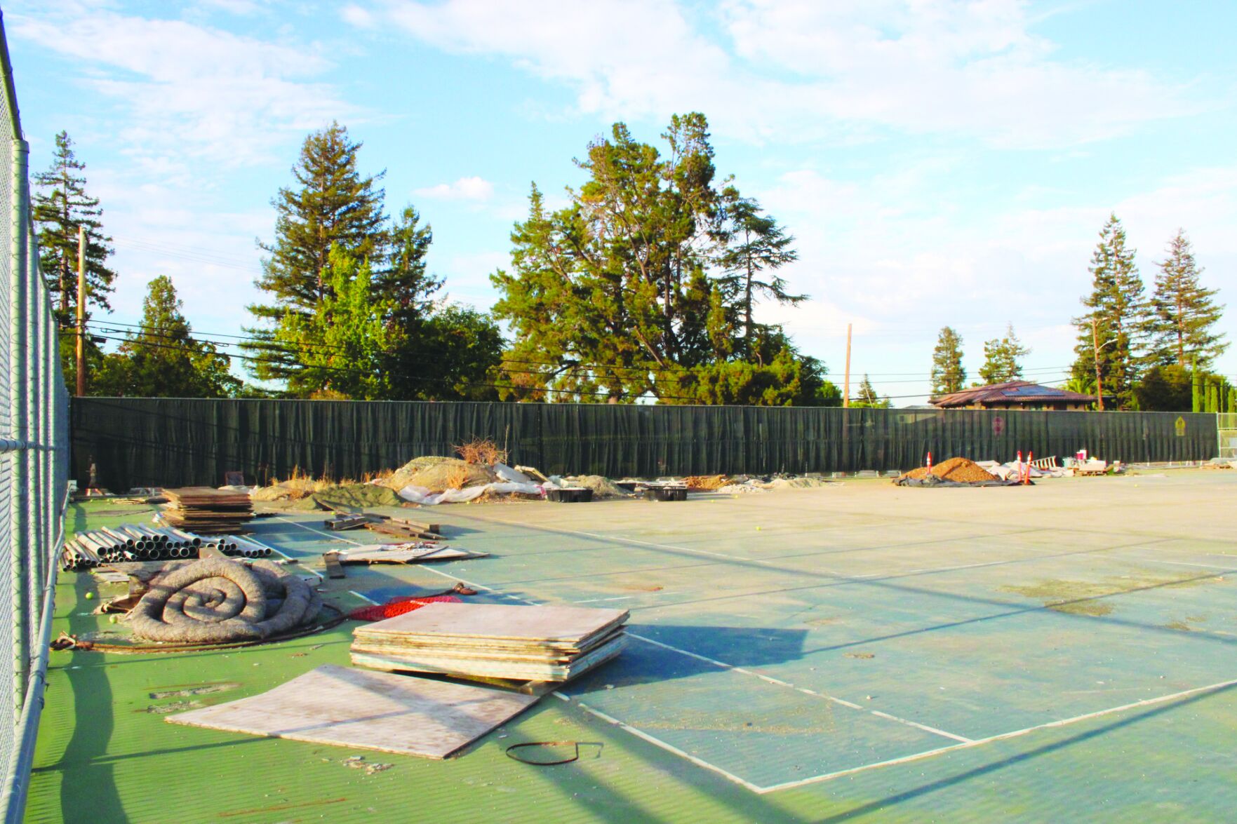 The MVLA Board of Trustees in the next few weeks may decide to have four of the Los Altos High School tennis courts converted into a parking lot.